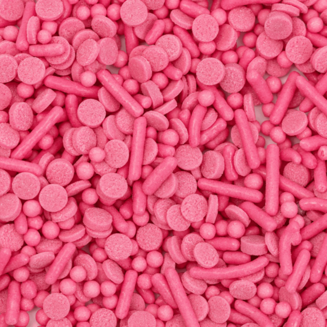 Zuccherini colorati rosa acceso di PME Cake