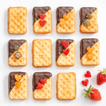 Idea per decorare mini waffle dolci