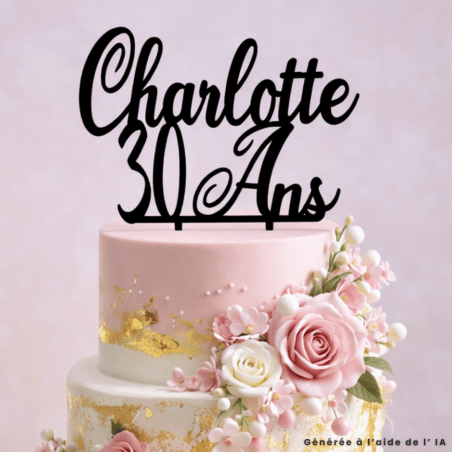 Cake Topper da personalizzare con nome ed età | Colori a tua scelta