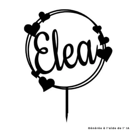 Cake Topper da personalizzare con il nome