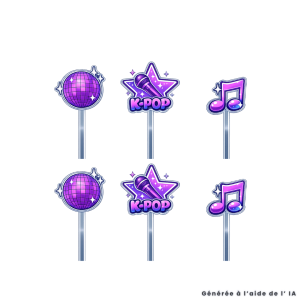 Cupcake topper K-POP - 6 decorazioni