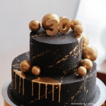 20 decorazioni a forma di sfera dorata per una torta di compleanno dorata