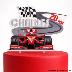 Cake topper formula 1 personalizzabile