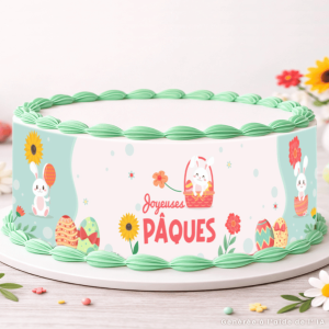 Contorno commestibile della torta del coniglietto di Pasqua