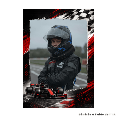 Foto commestibile A4 a tema Formula 1 per torta