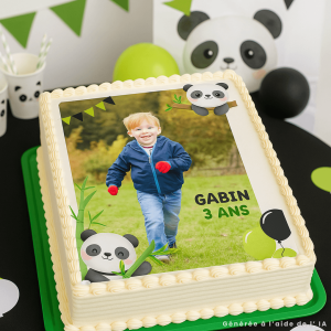 Foto commestibile A4 Panda e bambù
