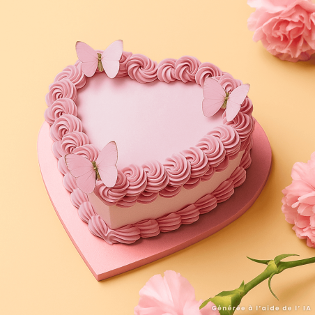 Sottotorta in masonite Cuore Rosa da 5 mm | Autour Du Gateau