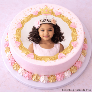Foto rotonda commestibile 20 cm per torta principessa