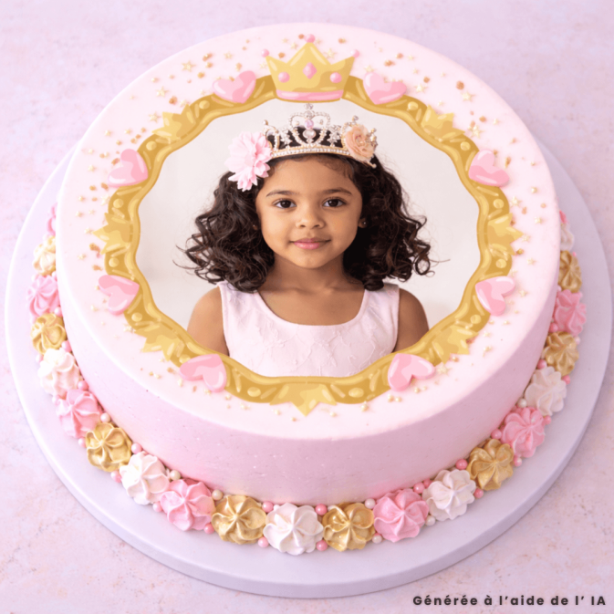 Foto rotonda commestibile 20 cm per torta principessa