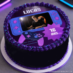 Foto commestibile 24 cm tema videogioco da personalizzare