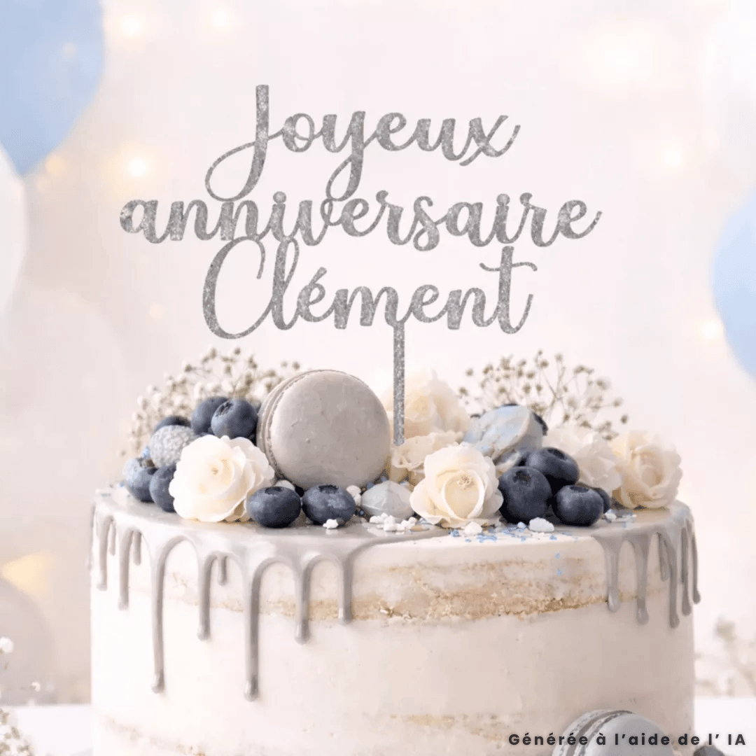 Topper per torta di buon compleanno da personalizzare