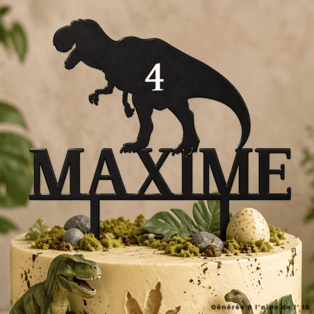 Topper per torta con dinosauro personalizzabile