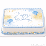Foglio di zucchero A4 Happy Birthday