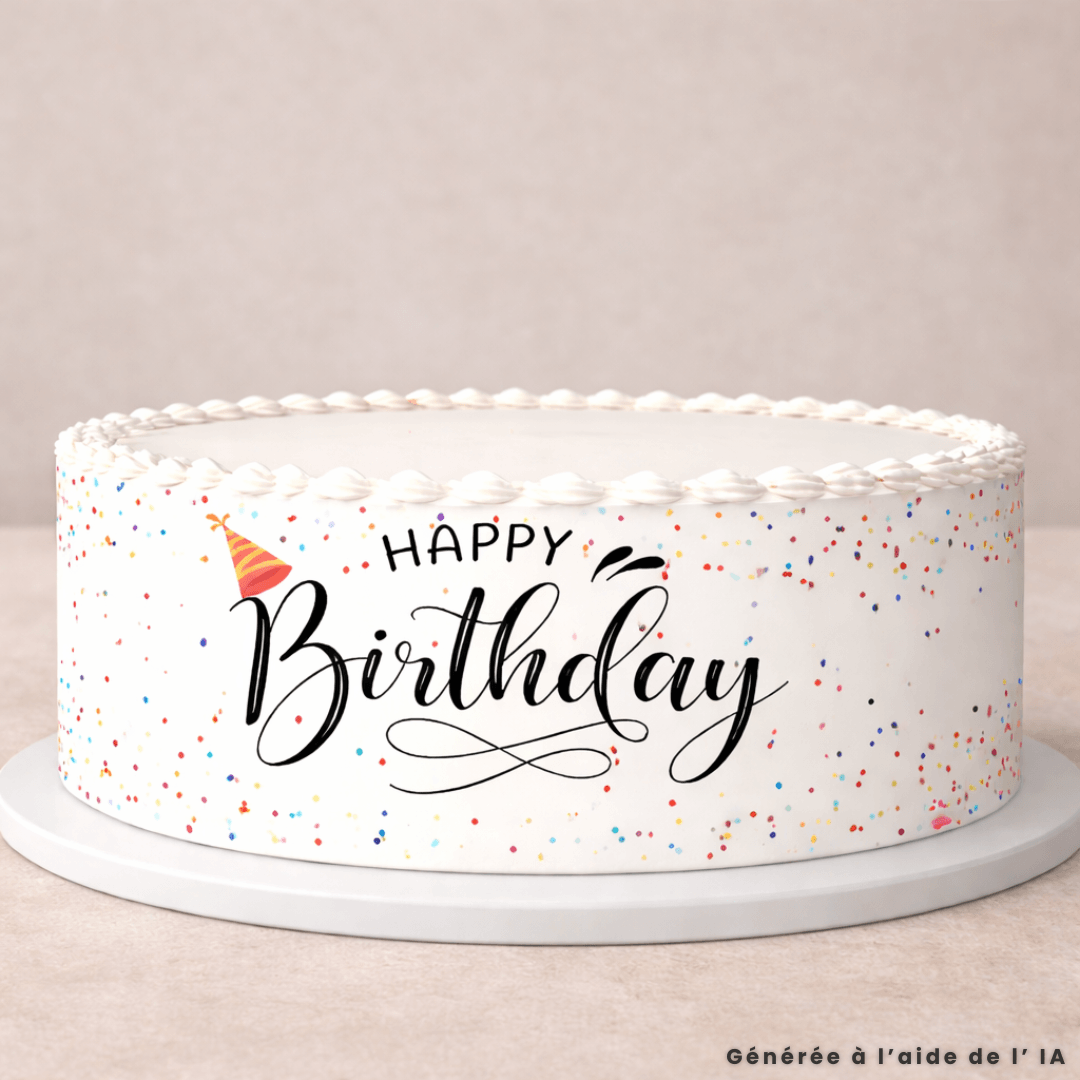 Contorno della torta di compleanno