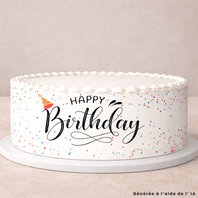 Contorno della torta di compleanno