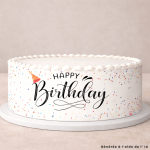 Contorno della torta di compleanno