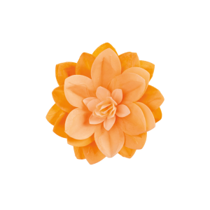 fiore di ninfea in carta di riso arancione
