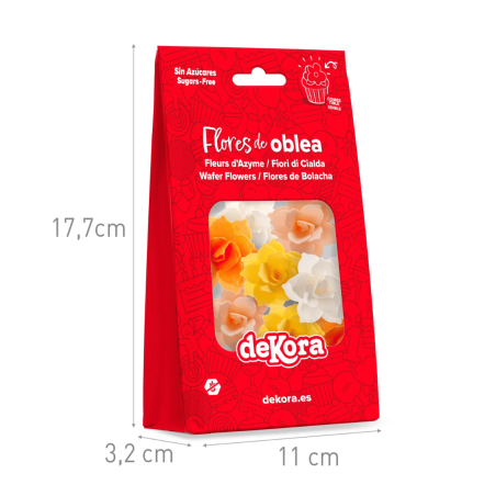 8 fiori di ninfea in carta di riso Decorazione