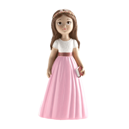 statuina per torta di comunione da bambina