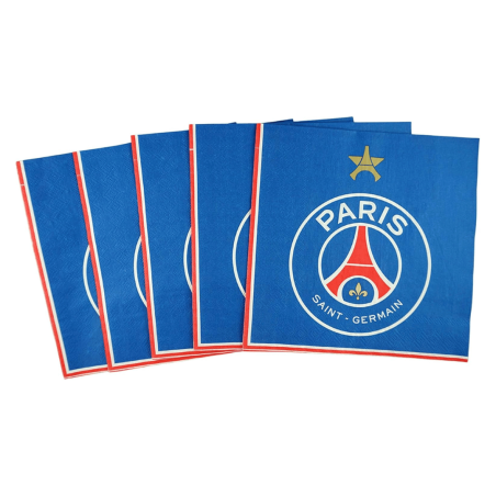20 tovaglioli di carta del PSG per un compleanno a tema calcistico