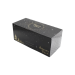 Tronchetto di Natale nero con scritta "Happy Holidays" - elegante