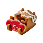 biscotto decorato a forma di slitta di Babbo Natale
