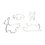 4 formine per biscotti Wilton a forma di slitta di Babbo Natale 3D