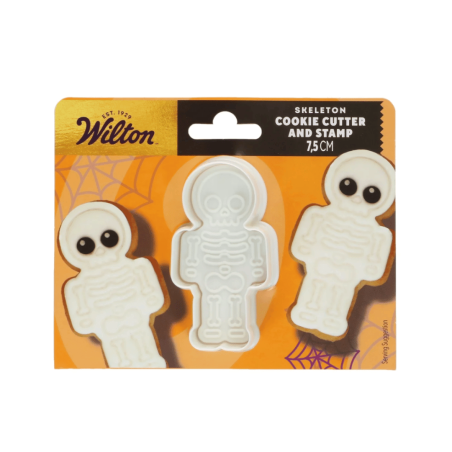 Tagliabiscotti a forma di scheletro Wilton con timbro