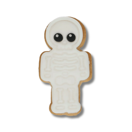 Biscotti di Halloween con lo stampino a forma di scheletro Wilton.