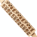 Mattarello con decorazioni per biscotti natalizi