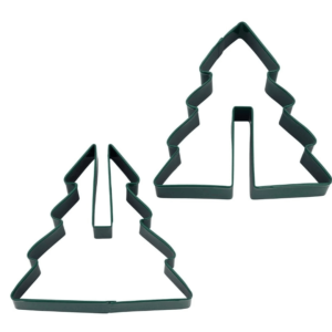 Formine per biscotti natalizi in metallo 3D a forma di albero di Natale, perfette per biscotti e frollini.