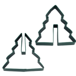 Formine per biscotti natalizi in metallo 3D a forma di albero di Natale, perfette per biscotti e frollini.