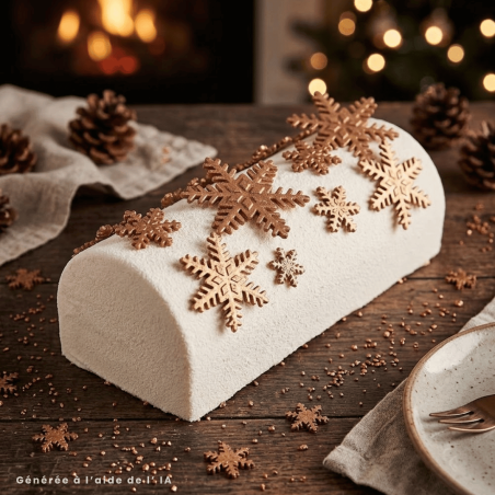 Fiocchi di neve in bronzo per torte e tronchetti di Natale (12 pezzi)