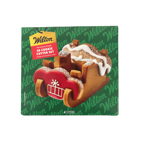 Set di formine per biscotti a forma di slitta di Babbo Natale