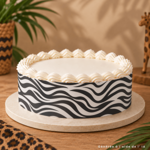 Contorno della torta zebrata