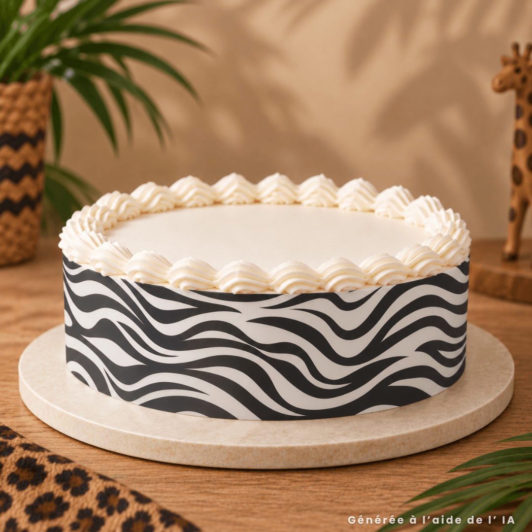 Contorno della torta zebrata