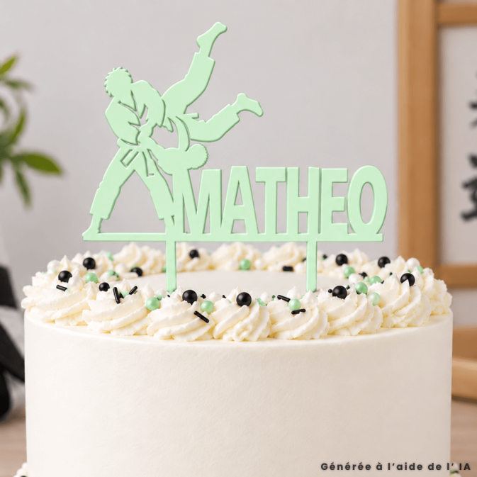 Decorazione per torta "Merci" disponibile in 17 colori