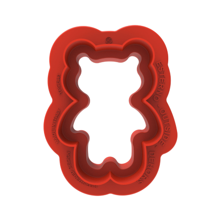 Tagliabiscotti in plastica a forma di orsetto di peluche Silikomart