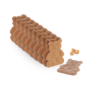 Stampo per tronchetto di peluche Silikomart con punta di cioccolato
