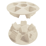 Stampo in silicone 3D di chalet natalizi con 6 cavità
