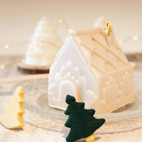 dessert a forma di chalet natalizio scrapcooking