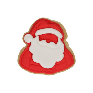 Tagliabiscotti a forma di testa di Babbo Natale Wilton con timbro - 7,5 cm