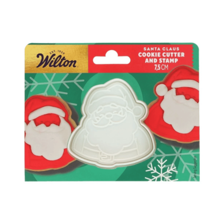 Tagliabiscotti a forma di testa di Babbo Natale Wilton