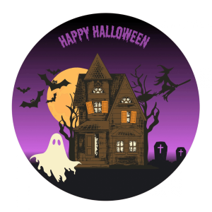 Casa stregata del disco di zucchero di Halloween