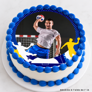 Photo comestible handball personnalisable ronde 20cm