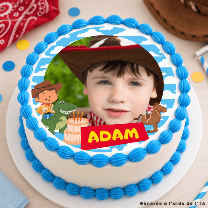 Photo comestible ronde jouets 20cm