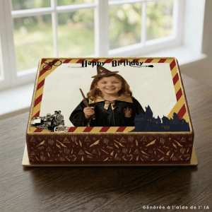 Foto commestibile a tema scuola di magia A4 da personalizzare
