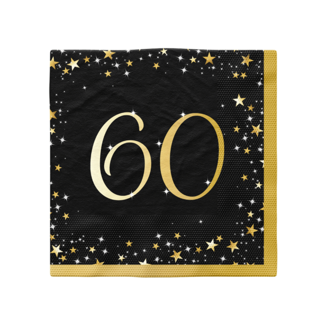 16 tovaglioli per il 60° compleanno