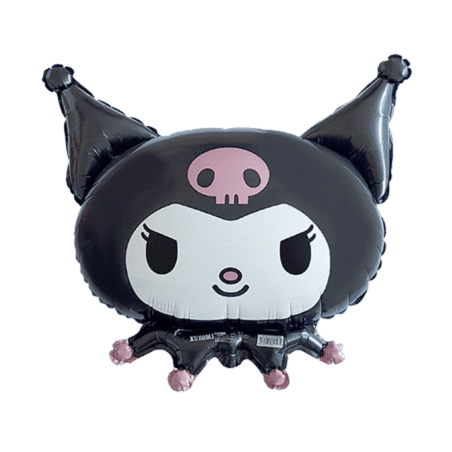 Palloncino gigante Kuromi da 77 cm, gonfiato a elio, perfetto per una festa di compleanno a tema Hello Kitty.