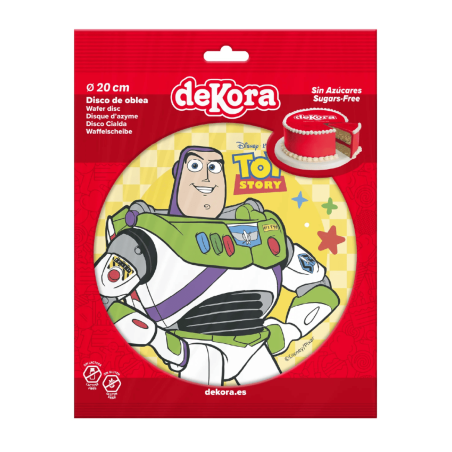 Decorazione commestibile a forma di disco di Buzz Lightyear di Toy Story
